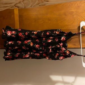 Pretty black floral summer dress